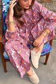 Annie 1972 Point Collar Smock Blouse Indian Pink Haze